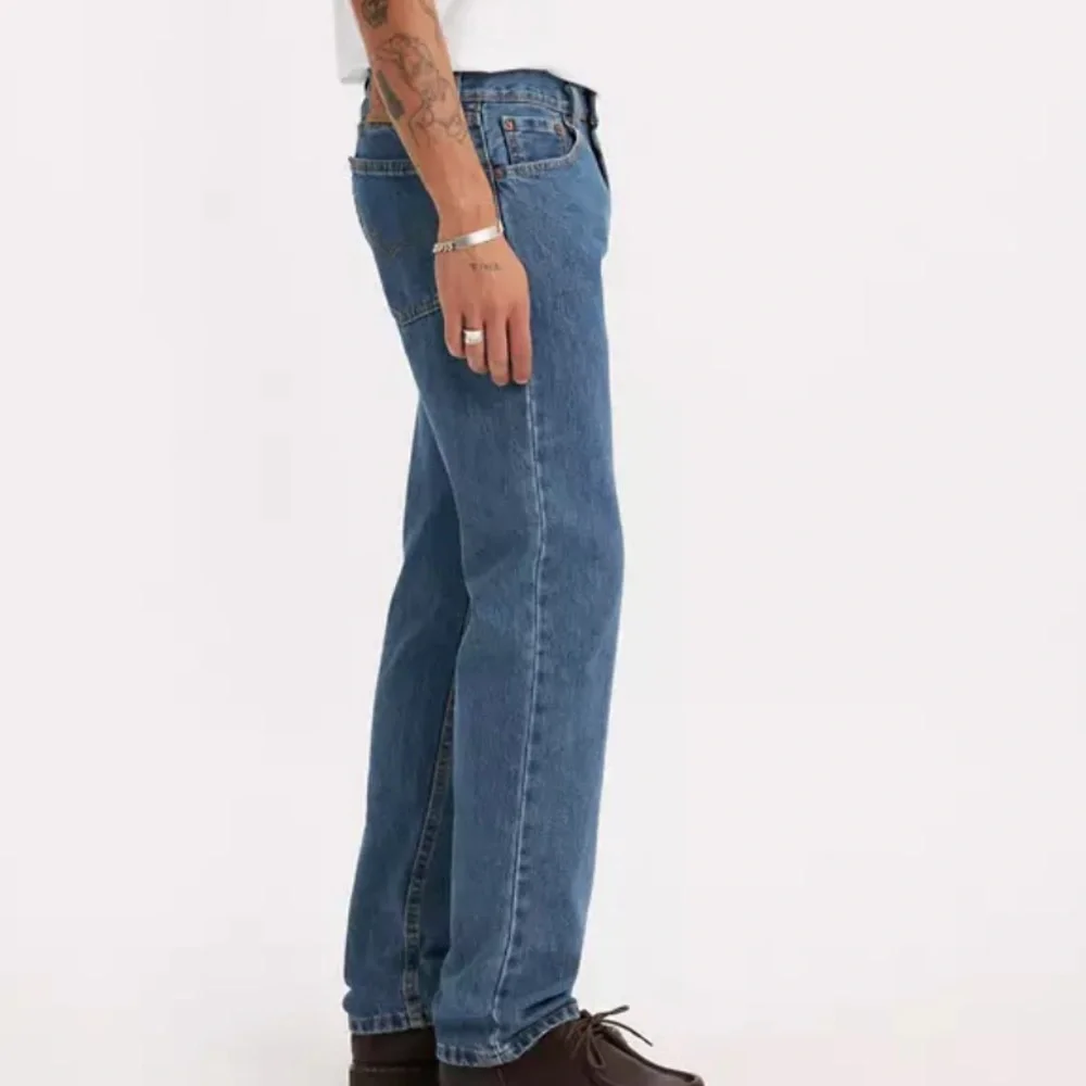 MEN’s CLASSIC STRAIGHT LEG 505 34/30 ZIP-FLY MEDIUM‎ BLUE WASH CASUAL JEANS EUC
